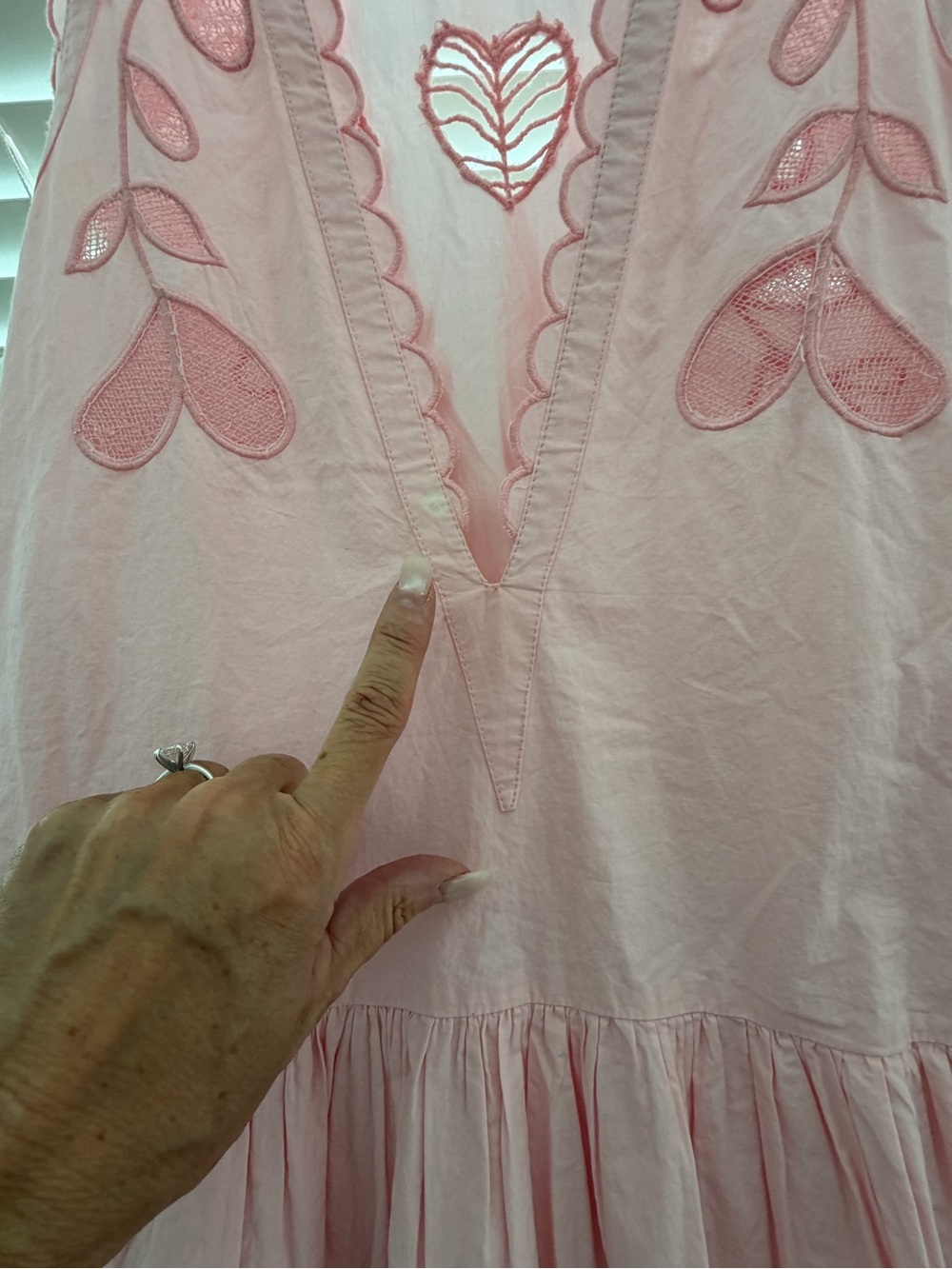 Stella Nova Sleeveless Light Pink Embroidered Maxi Dress - Picture 7 of 11